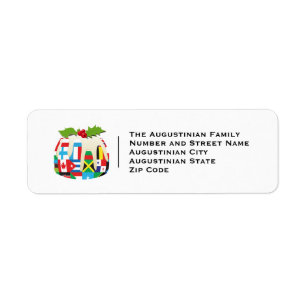 WORLD FLAGS Christmas Pudding Festive Holiday