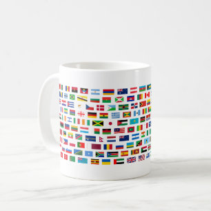 World flags coffee mug