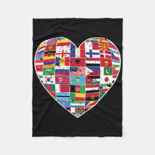 World Flags Earth Day Fleece Blanket