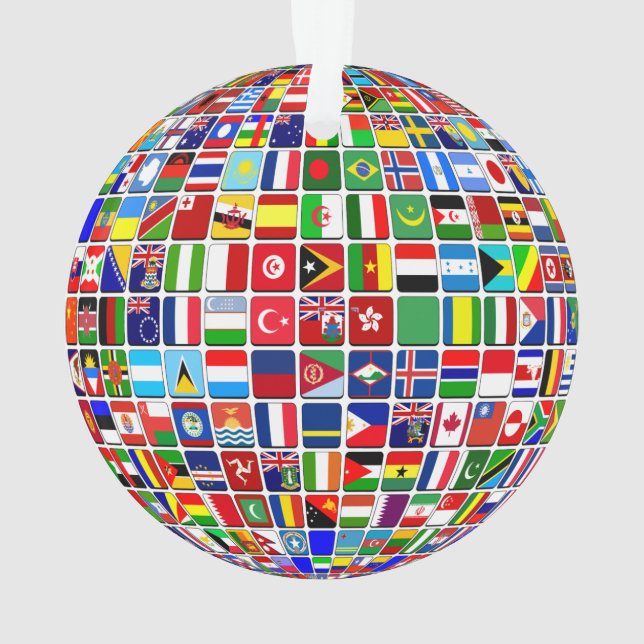 World Flags Globe, International, Classic Round St (dos)