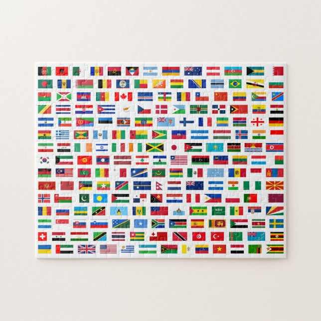 World flags jigsaw puzzle (Horizontal)