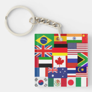 World Flags  Keychain