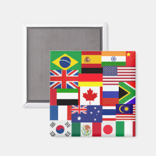 World Flags Magnet