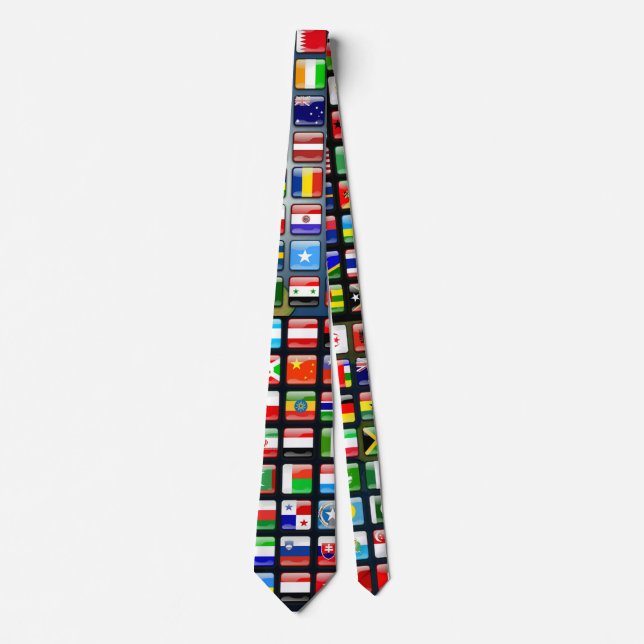 World Flags Neck Tie (Front)