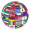 World Flags on Globe Sticker