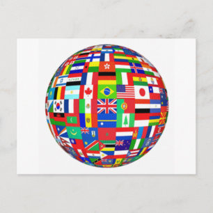 WORLD FLAGS POSTCARD