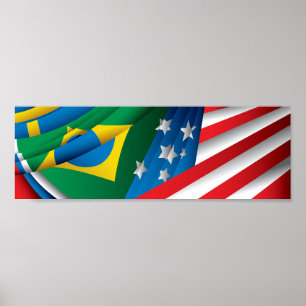 World Flags Poster, USA, Brazil and More Poster