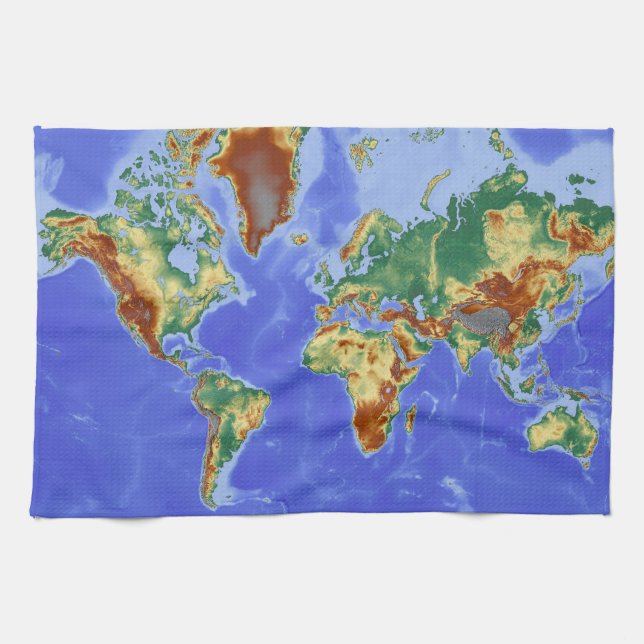 World Geographic International Map Kitchen Towel (Horizontal)