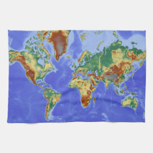 World Geographic International Map Kitchen Towel