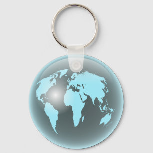 World Glass Globe Keychain