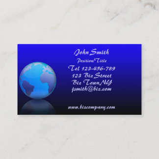 World Globe Business Card Template