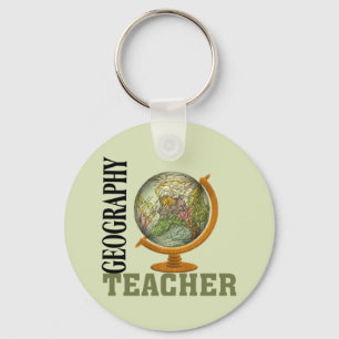World Globe Geography Teacher Keychain