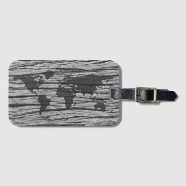 World globe luggage tag (Front Horizontal)
