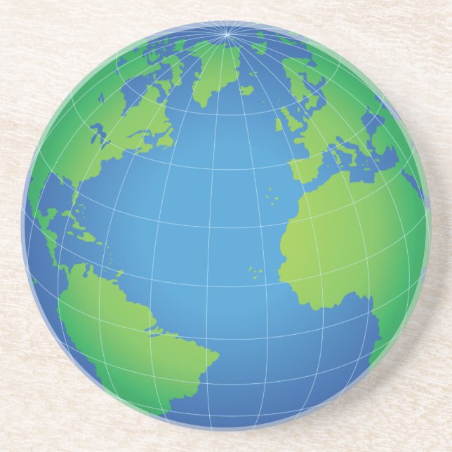 World Globe Map Coaster (Front)