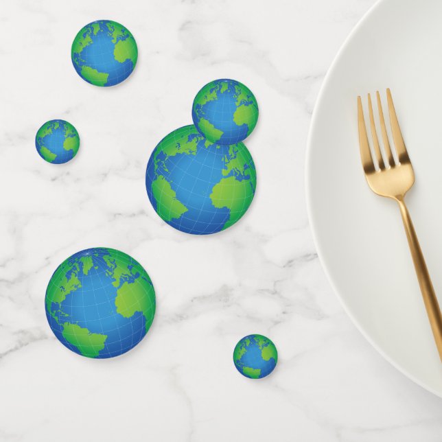 World Globe Map Confetti (Group)