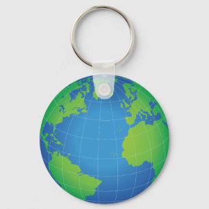 World Globe Map Keychain