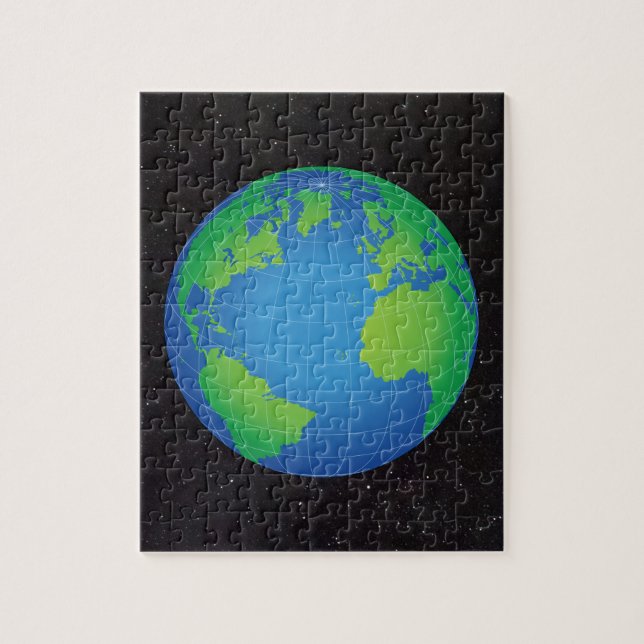 World Globe Map Starry Sky Jigsaw Puzzle (Vertical)
