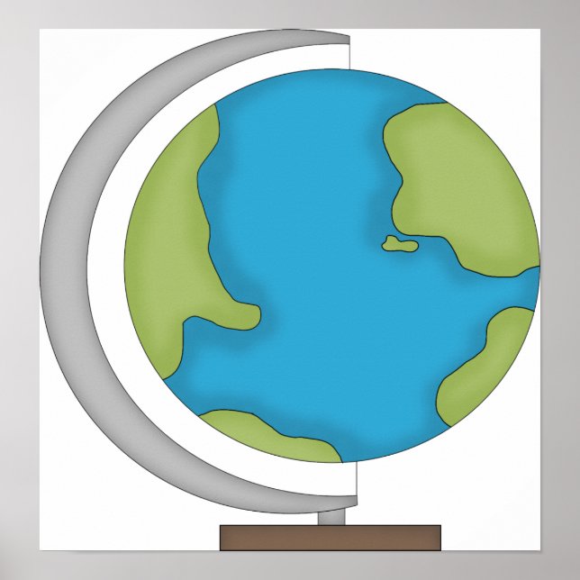 World Globe Poster (Front)