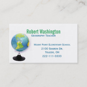 World Globe Teachers Business Card