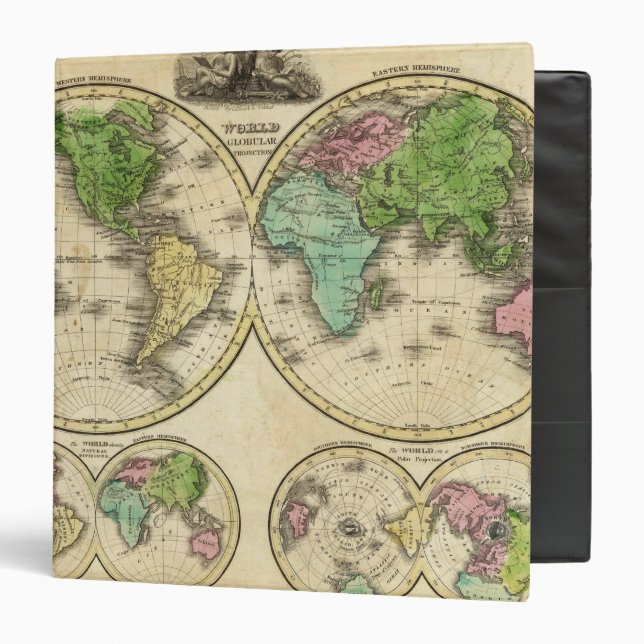 World Globular Projection Binder (Front/Inside)