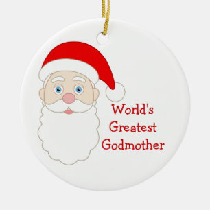 World Greatest Godmother Ceramic Ornament