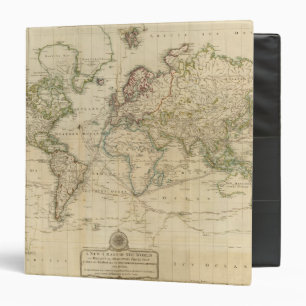 World Hand Coloured map Binder
