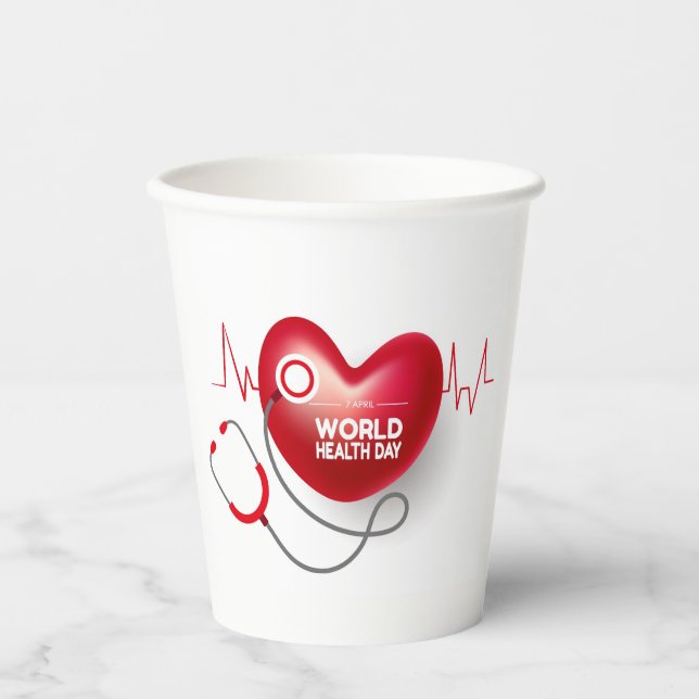 World Health Day   Paper Cups (Front)