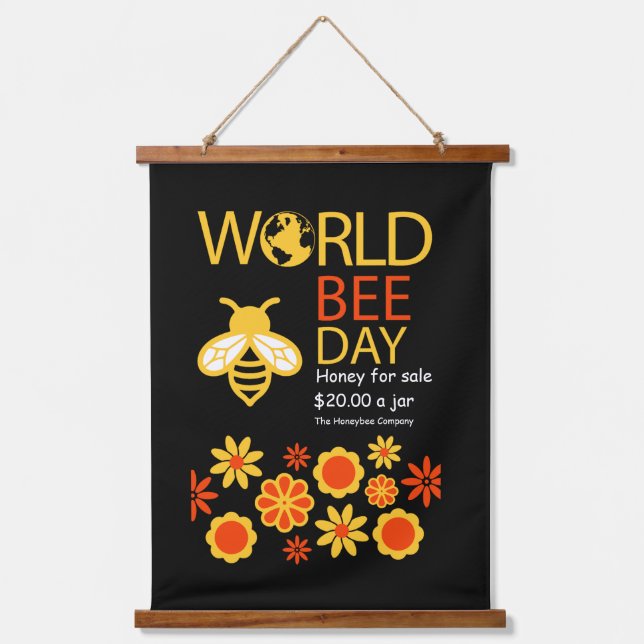World Honey Day May 20 Hanging Tapestry (Front)