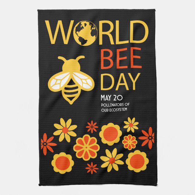 World Honey Day May 20 Kitchen Towel (Vertical)