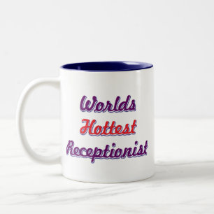 World Hottest Receptionist Two-Tone Coffee Mug