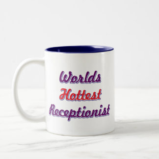 World Hottest Receptionist Two-Tone Coffee Mug