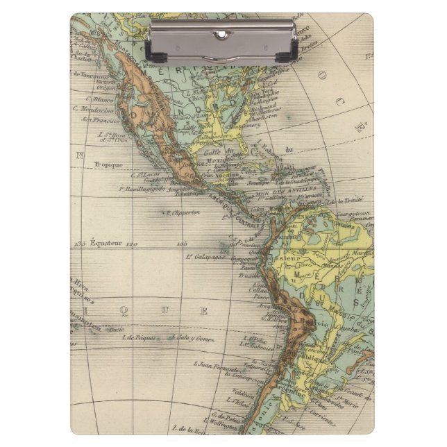 World hypsometric maps clipboard (Front)