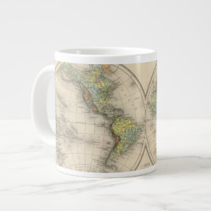 World hypsometric maps large coffee mug