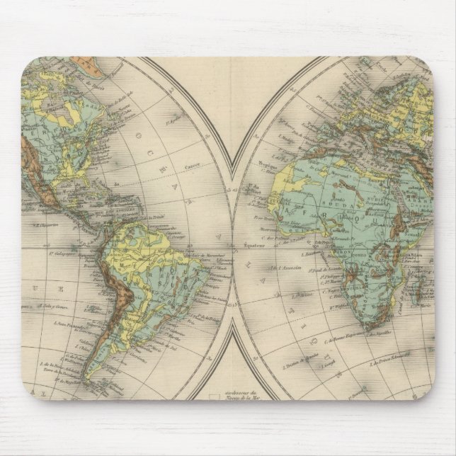 World hypsometric maps mouse pad (Front)