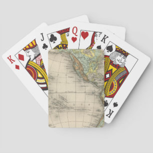 World hypsometric maps playing cards