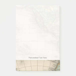 World hypsometric maps post-it notes