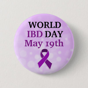 World IBD Day Awareness Ribbon 2 Inch Round Button