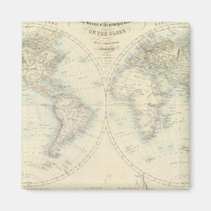 World in Hemispheres Magnet