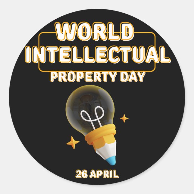  World Intellectual Property Day Classic Round Sticker (Front)