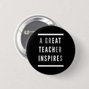 World International Teachers Day Eat Teach Inspire 2 Inch Round Button