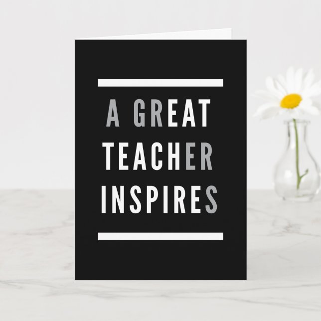 World International Teachers Day Eat Teach Inspire Card (Small Plant)