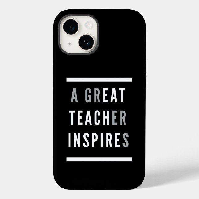 World International Teachers Day Eat Teach Inspire Case-Mate iPhone Case (Back)