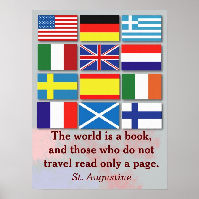 World is a book - St. Augustine Poster (Front)