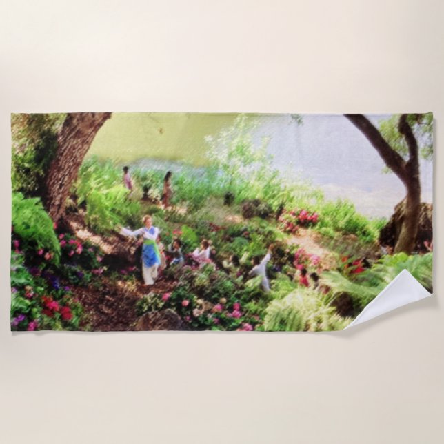 WORLD IS A CIRCLE Beach Towel (Front)