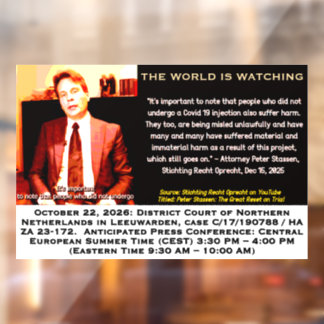 WORLD IS WATCHING by RoseWrites Window Cling