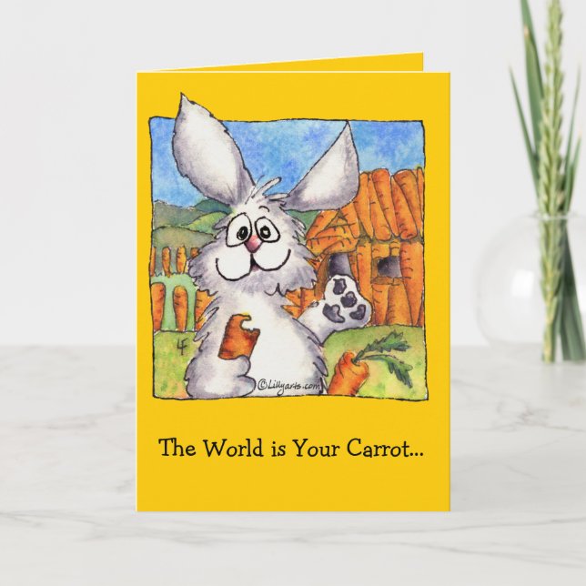 World is Your Carrot Greeting Card (Front)