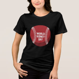 World Kidney Day Baseball Logo Tri-Blend Shirt