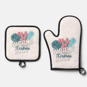 World Kindness Day Oven Mitt & Pot Holder Set