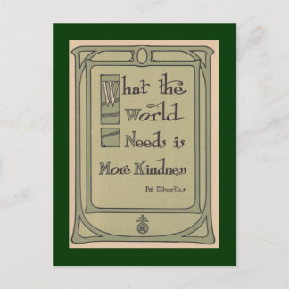 World Kindness Roycroft Vintage Motto Postcard