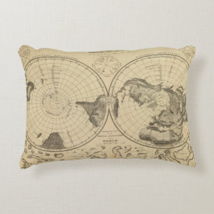 World land surface accent pillow